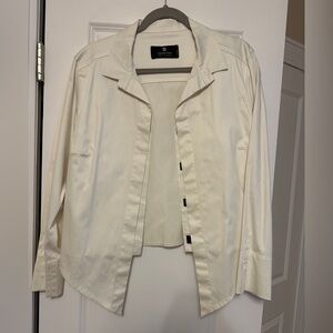 White Button-Up Shirt Jacket